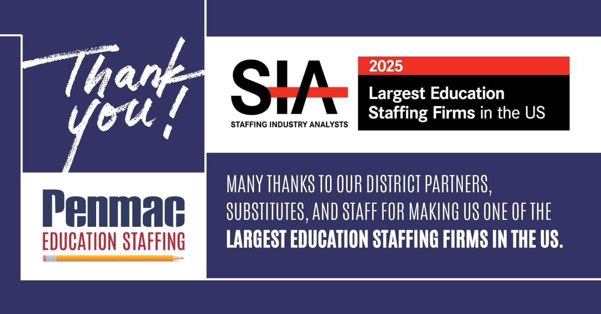 Penmac Ranked Among Nation’s Largest Education Staffing Firms